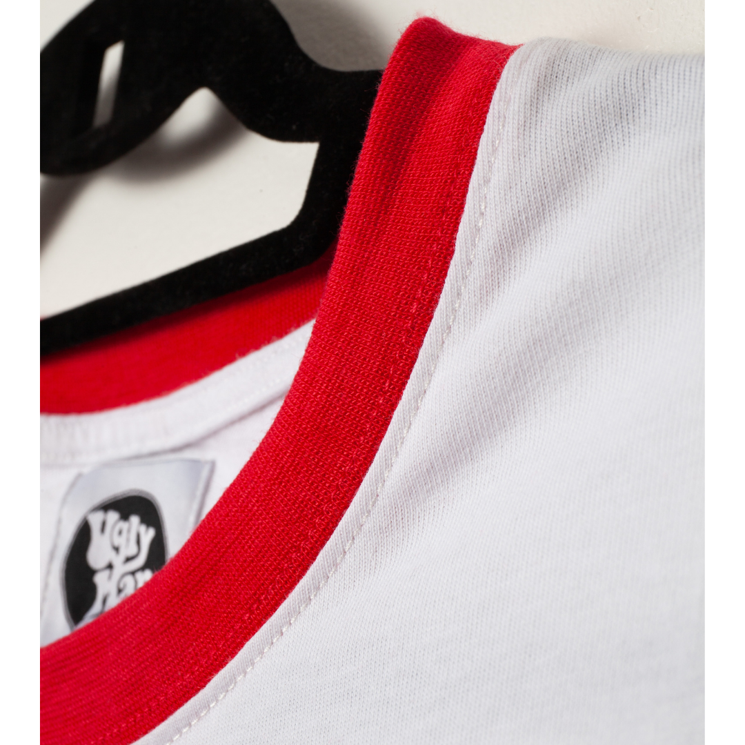 White / Red ringer T-shirt