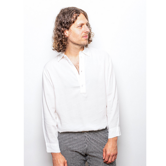 Half button shirt hot sale